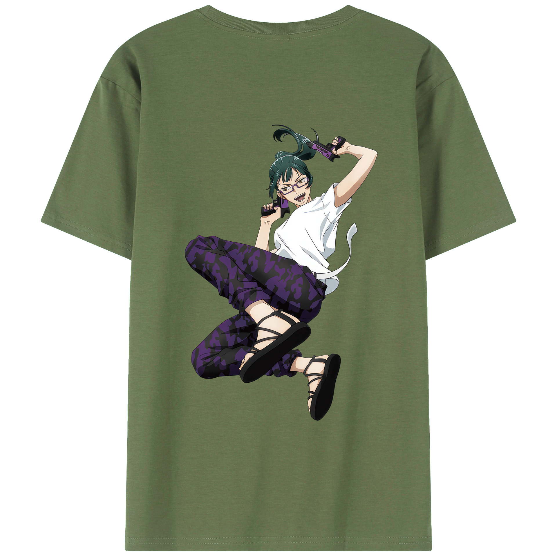 （画像用） 呪術廻戦 Jujutsu Kaisen 綿100％ メンズ半袖Tシャツ（バックプリント） 通気性
